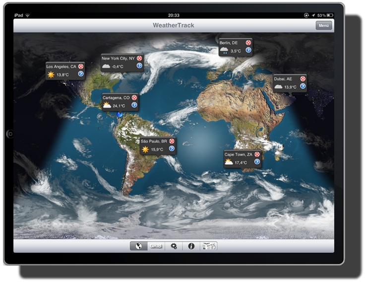 World with forecast bubbles